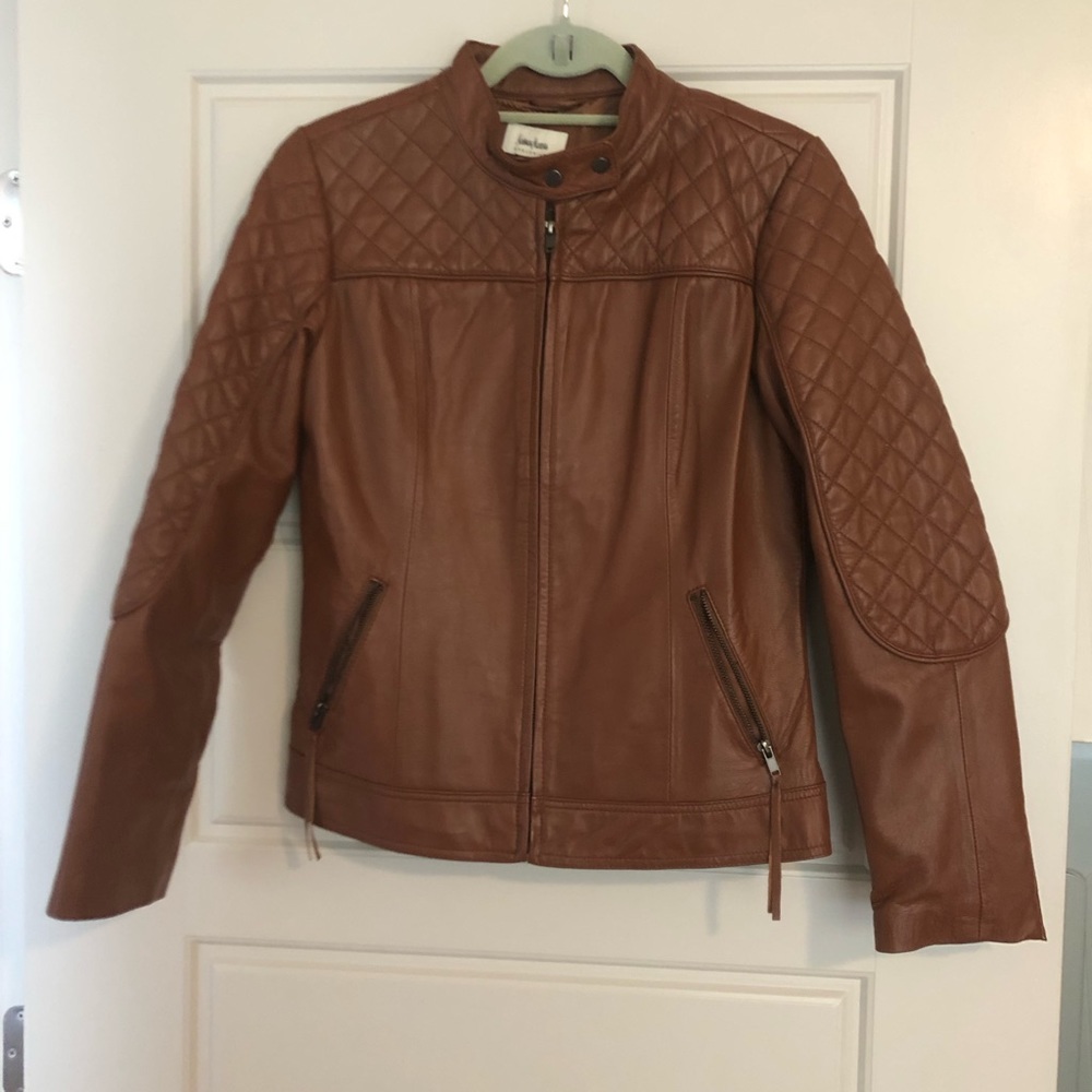 Neiman Marcus Brown Leather Jacket